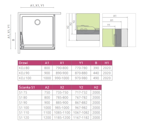 Radaway Fuenta Chrome KDJ B drzwi prysznicowe 100 cm uchylne chrom połysk/szkło przezroczyste 1384083-01-01R