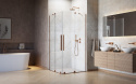 Wpisz KOD: PROMO - 10% Radaway Furo Brushed Copper KDD kabina prysznicowa część lewa 100x100 cm kwadratowa 10105100-93-01L
