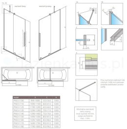 Wpisz KOD: PROMO - 10% Radaway Furo Brushed Copper PND II parawan nawannowy 100 cm lewy miedź szczotkowa/szkło przezrocz 10109538-93-01L/10112494-01-01