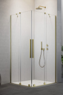 Wpisz KOD: PROMO - 10% Radaway Furo Brushed Gold KDD kabina prysznicowa część prawa 100x100 cm kwadratowa 10105100-99-01R