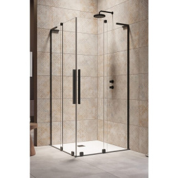 Wpisz KOD: PROMO - 10% Radaway Furo SL Black KDD kabina prysznicowa część prawa 120x120 cm kwadratowa czarny mat/szkło przezroczyste 10305120-54-01R