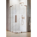 Wpisz KOD: PROMO - 10% Radaway Furo SL Brushed Copper KDD kabina prysznicowa część prawa 100x100 cm kwadratowa 10305100-93-01R
