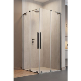 Wpisz KOD: PROMO - 10% Radaway Furo SL Brushed Gunmetal KDD kabina prysznicowa część prawa 90x90 cm gunmetal szczotkowa/szkło przezrocz 10305090-92-01R