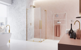 Wpisz KOD: PROMO - 10% Radaway Furo SL Gold KDD kabina prysznicowa część lewa 80x80 cm kwadratowa 10305080-09-01L