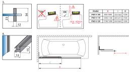 Wpisz KOD: PROMO - 10% Radaway Furo SLPND II parawan nawannowy 100 cm prawy gunmetal szczotkowany/szkło przezroczyste 10309538-92-01R/10112494-01-01