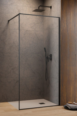 Wpisz KOD: PROMO - 10% Radaway Modo F II ścianka prysznicowa walk-in 110 cm gunmetal szczotkowany/szkło przezroczyste 10409114-92-01