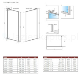 Wpisz KOD: PROMO - 10% Radaway Modo F SL Brushed Gunmetal II ścianka prysznicowa 100 cm gunmetal szczotkowany/szkło przezroczyste 10419104-92-01R