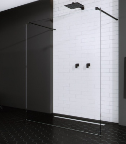 Wpisz KOD: PROMO - 10% Radaway Modo New Black I Walk-In ścianka prysznicowa 150 cm czarny mat/szkło przezroczyste 388154-54-01