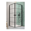 Radaway Nes 8 Black KDD I drzwi prysznicowe 90 cm prawe czarny mat/szkło Factory 10071090-54-55R