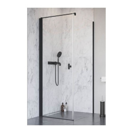 Radaway Nes 8 Black KDJ I drzwi prysznicowe 100 cm lewe czarny mat/szkło przezroczyste 10072100-54-01L