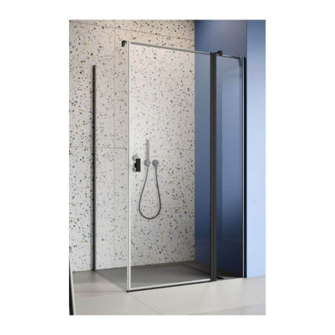 Radaway Nes 8 Black KDJ II drzwi prysznicowe 80 cm prawe czarny mat/szkło przezroczyste 10086080-54-01R