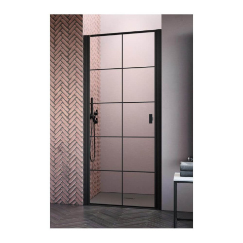 Radaway Nes Black DWJ I drzwi prysznicowe 70 cm lewe czarny mat/szkło Factory 10026070-54-55L