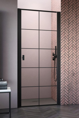 Radaway Nes Black DWJ I drzwi prysznicowe 70 cm prawe czarny mat/szkło Factory 10026070-54-55R