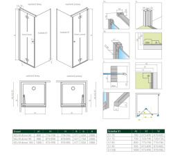 Radaway Nes Black KDJ-B drzwi prysznicowe 100 cm lewe czarny mat/szkło przezroczyste 10025100-54-01L