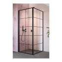Radaway Nes Black KDJ I Factory drzwi prysznicowe 80 cm lewe czarny mat/szkło Factory 10022080-54-55L