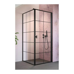 Radaway Nes Black KDJ I Factory drzwi prysznicowe 90 cm prawe czarny mat/szkło Factory 10022090-54-55R