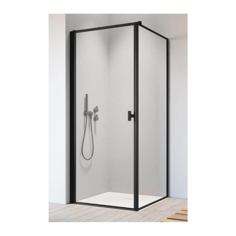 Wpisz KOD: PROMO - 10% Radaway Nes Black KDJ I Frame drzwi prysznicowe 80 cm lewe czarny mat/szkło Frame 10022080-54-56L