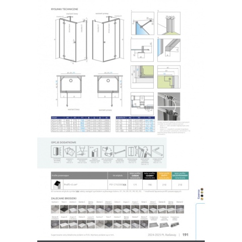 Wpisz KOD: PROMO - 10% Radaway Essenza New Black KDJ+S drzwi prysznicowe 100 cm prawe czarny mat/szkło przezroczyste 1385022-54-01R