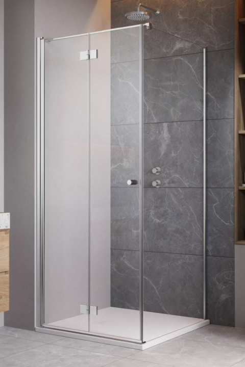 Wpisz KOD: PROMO - 10% Radaway Essenza New KDJ-B drzwi prysznicowe 80 cm lewe chrom/szkło przezroczyste 1385081-01-01L