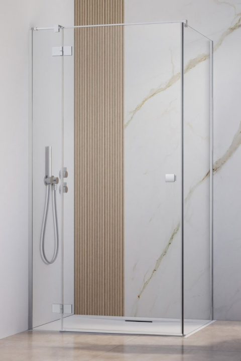 Wpisz KOD: PROMO - 10% Radaway Essenza New KDJ drzwi prysznicowe 110 cm lewe chrom/szkło przezroczyste 385041-01-01L