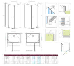 Radaway Essenza Pro Gold Walk-In ścianka prysznicowa 130 cm wolnostojąca złoty połysk/szkło przezroczyste 10103130-09-01