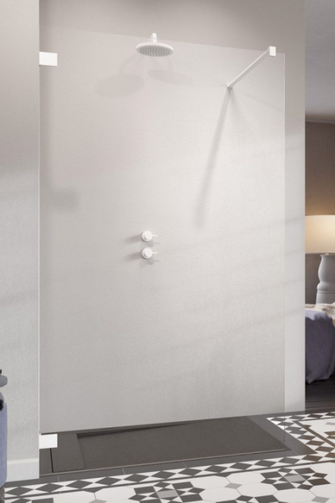 Radaway Essenza Pro White Walk-In ścianka prysznicowa 150 cm wolnostojąca biały mat/szkło przezroczyste 10103150-04-01
