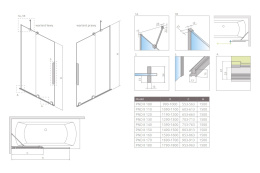 Wpisz KOD: PROMO - 10% Radaway Furo Black PND II parawan nawannowy 100 cm prawy czarny mat/szkło przezroczyste 10109538-54-01R/10112494-01-01