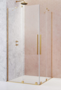 Wpisz KOD: PROMO - 10% Radaway Furo Brushed Gold KDD kabina prysznicowa część lewa 80x80 cm kwadratowa 10105080-99-01L