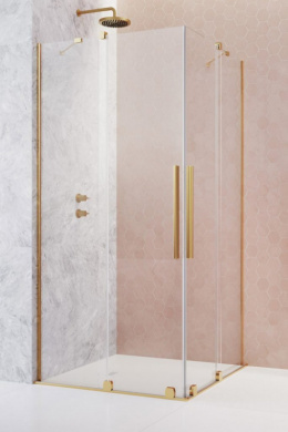 Wpisz KOD: PROMO - 10% Radaway Furo Gold KDD kabina prysznicowa część prawa 80x80 cm kwadratowa 10105080-09-01R