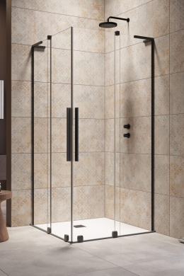 Wpisz KOD: PROMO - 10% Radaway Furo SL Black KDD kabina prysznicowa część prawa 90x90 cm kwadratowa 10305090-54-01R