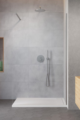 Wpisz KOD: PROMO - 10% Radaway Modo New Brushed Nickel II ścianka prysznicowa walk-in 120 cm nikiel szczotkowany/szkło przezroczyste 389124-91-01