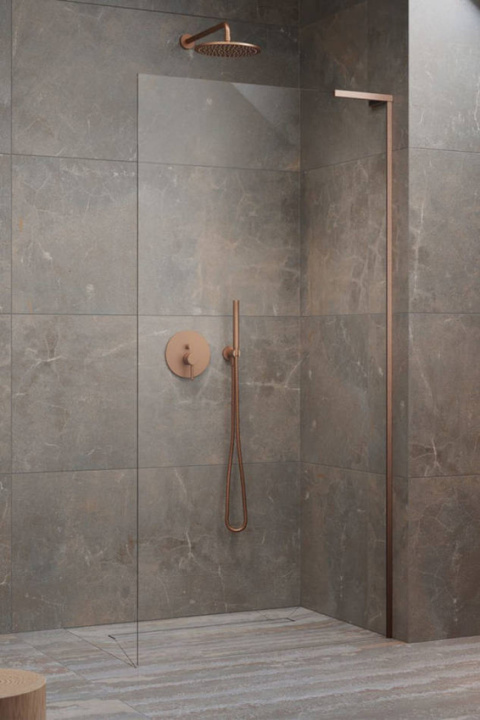 Radaway Modo SL Brushed Copper II Walk-In ścianka prysznicowa 120 cm prawa miedź szczotkowana/szkło przezroczyst 10319124-93-01R