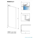 Radaway Modo SL Brushed Nickel II ścianka prysznicowa 110 cm nikiel szczotkowany/szkło przezroczyste 10319114-91-01L