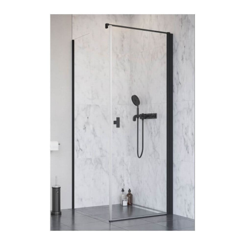 Radaway Nes 8 Black KDJ I drzwi prysznicowe 80 cm prawe czarny mat/szkło przezroczyste 10072080-54-01R
