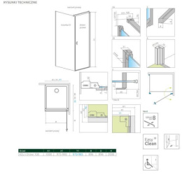 Radaway Nes 8 KDJ B drzwi prysznicowe 100 cm uchylne chrom połysk/szkło przezroczyste 10072100-01-01R