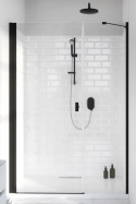 Radaway Nes Black DWS drzwi prysznicowe 110 cm wnękowe lewe czarny mat/szkło przezroczyste 10028110-54-01L