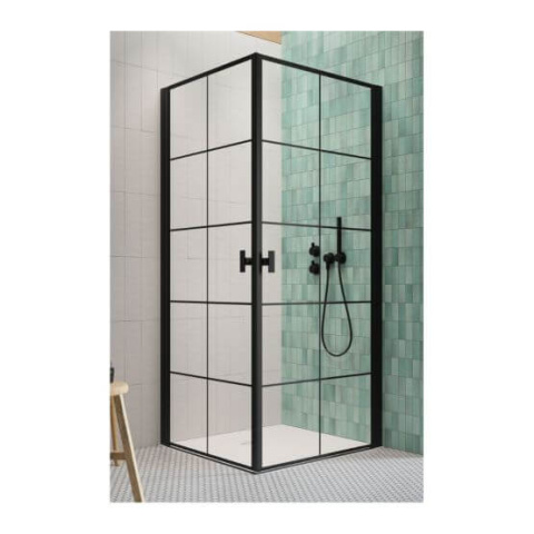 Radaway Nes Black KDD I drzwi prysznicowe 100 cm prawe czarny mat/szkło Factory 10021100-54-55R