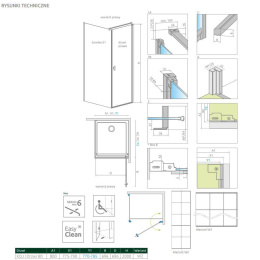 Radaway Nes Black KDJ I Factory drzwi prysznicowe 80 cm prawe czarny mat/szkło Factory 10022080-54-55R