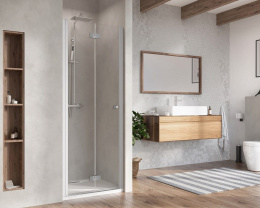 Radaway Nes DWB drzwi prysznicowe 90 cm wnękowe lewe chrom/szkło przezroczyste 10029090-01-01L