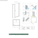 Radaway Nes DWS drzwi prysznicowe 130 cm prawe chrom/szkło przezroczyste 10028130-01-01R