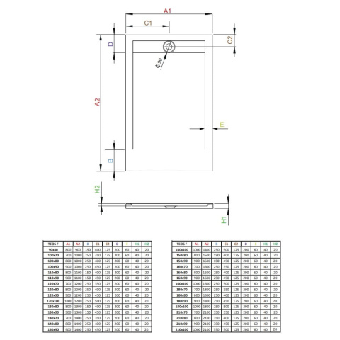 Radaway Teos F brodzik 120x100 cm prostokątny biały HTF120100-04