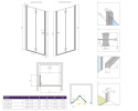 Wpisz KOD: PROMO - 10% Radaway Eos DWB drzwi prysznicowe 90 cm wnękowe lewe chrom/szkło przezroczyste 137803-01-01L