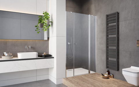 Wpisz KOD: PROMO - 10% Radaway Eos DWJS drzwi prysznicowe 120 cm wnękowe prawe chrom/szkło przezroczyste 13799454-01R