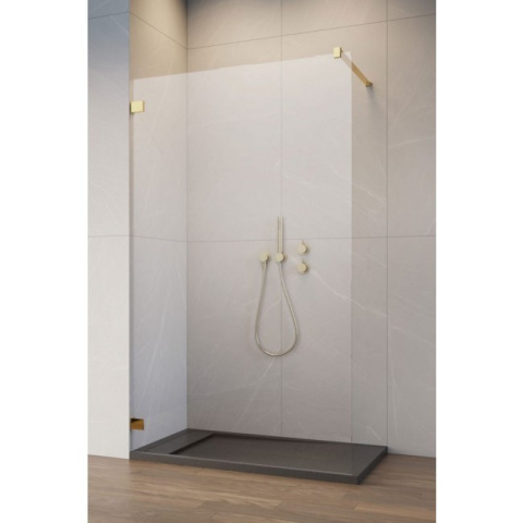 Radaway Essenza Pro Gold Walk-In 8 ścianka prysznicowa 100 cm wolnostojąca złoty połysk/szkło przezroczyste 1012100-09-01