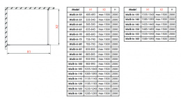 Radaway Essenza Pro Gold Walk-In ścianka prysznicowa 120 cm wolnostojąca złoty połysk/szkło przezroczyste 10103120-09-01