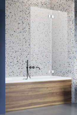 Radaway Essenza Pro PND II parawan nawannowy 100 cm 2-częściowy chrom połysk/szkło przezroczyste 10102100-01-01L