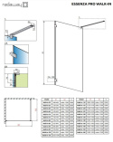 Radaway Essenza Pro White Walk-in ścianka prysznicowa 140 cm biały mat/szkło przezroczyste 10103140-04-01