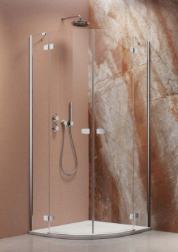 Wpisz KOD: PROMO - 10% Radaway Fuenta Chrome PDD kabina prysznicowa część lewa 100 cm półokrągła chrom połysk/szkło przezroczyste 1384003-01-01L