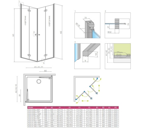 Wpisz KOD: PROMO - 10% Radaway Fuenta New kabina prysznicowa część lewa 80 cm chrom połysk/szkło przezroczyste 384070-01-01L