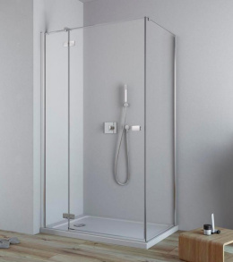 Wpisz KOD: PROMO - 10% Radaway Fuenta New kabina prysznicowa część lewa 90 cm chrom połysk/szkło przezroczyste 384071-01-01L